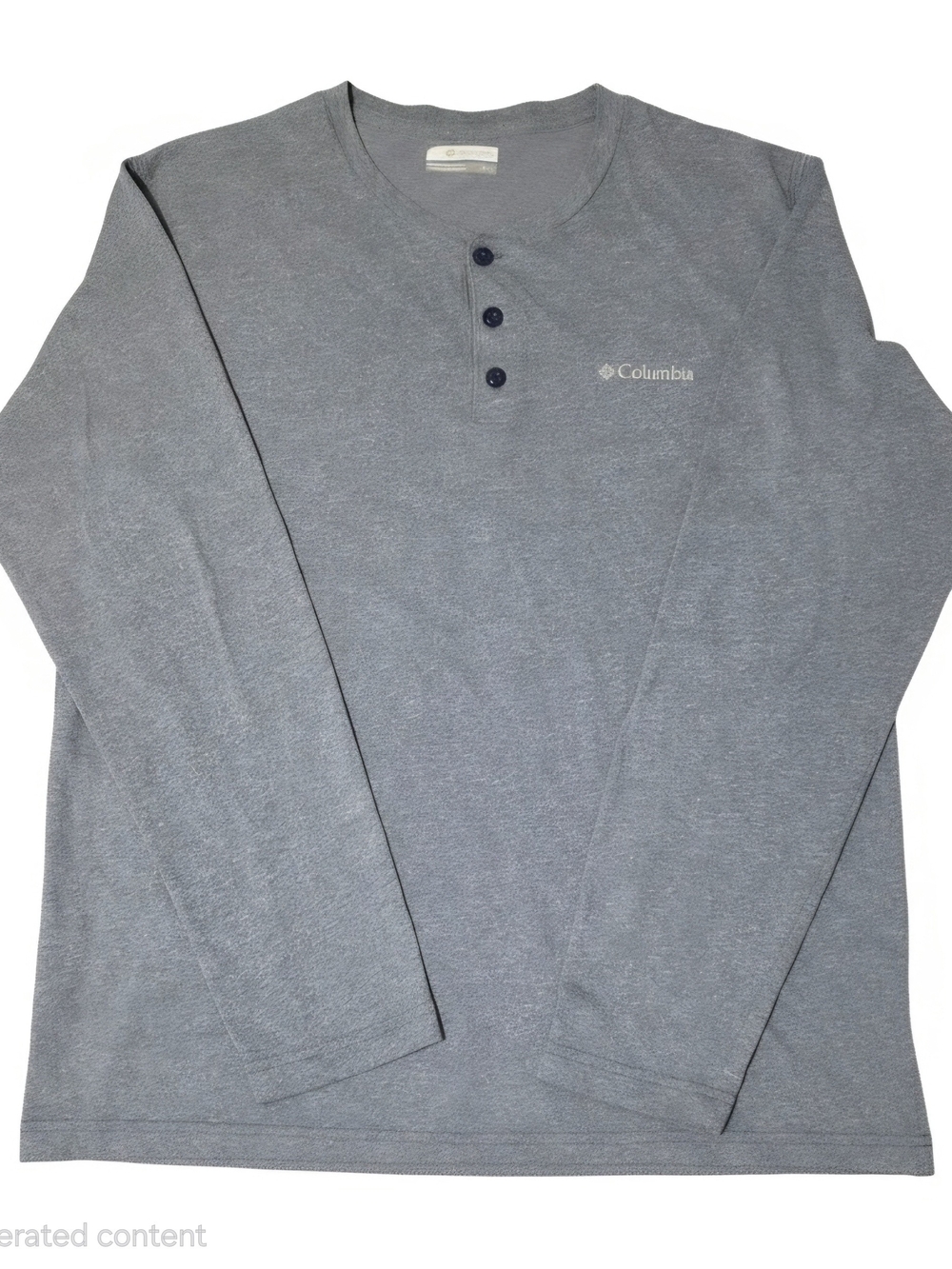 Columbia Long-Sleeve Henley Shirt in Heather Light Blue